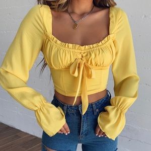 TIGER MIST - Yellow long sleeve blouse